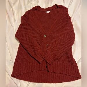 American Eagle Outfitters Brick Red Cardigan